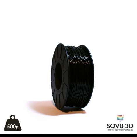 Filament 3D PLA Noir 1.75mm 500g - SOVB 3D