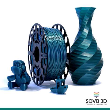 Filament 3D PLA Vert Nacré 1.75mm 1Kg - SOVB 3D