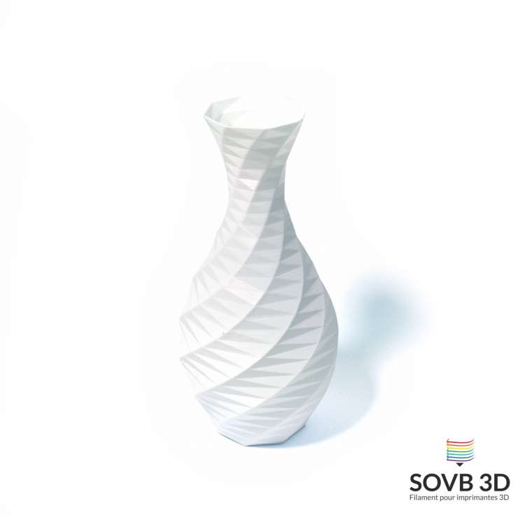 Filament 3D GROSSISTE3D PLA, 1,75mm, Blanc Neige, Bobine, 1 kg